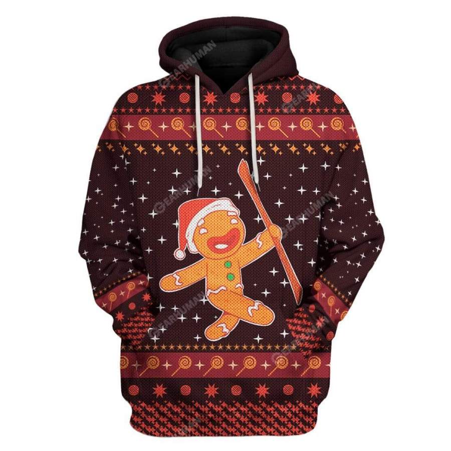 Ugly Christmas Cute Christmas Gingerbread Hoodie Tshirt Apparel