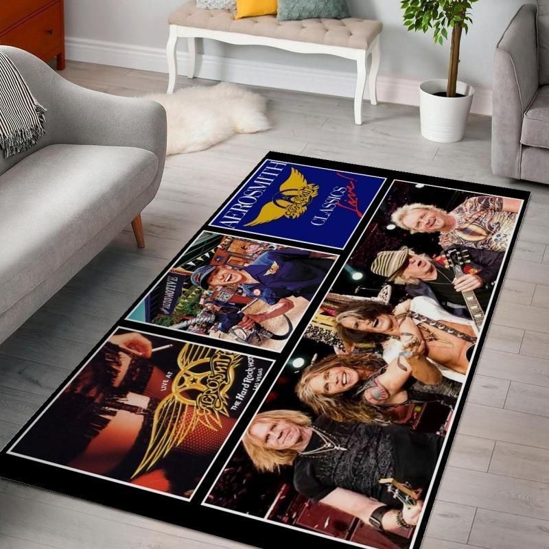 Aerosmith Live Albums Ii Area Rug Living Room Rug Home Decor Floor Decor N98