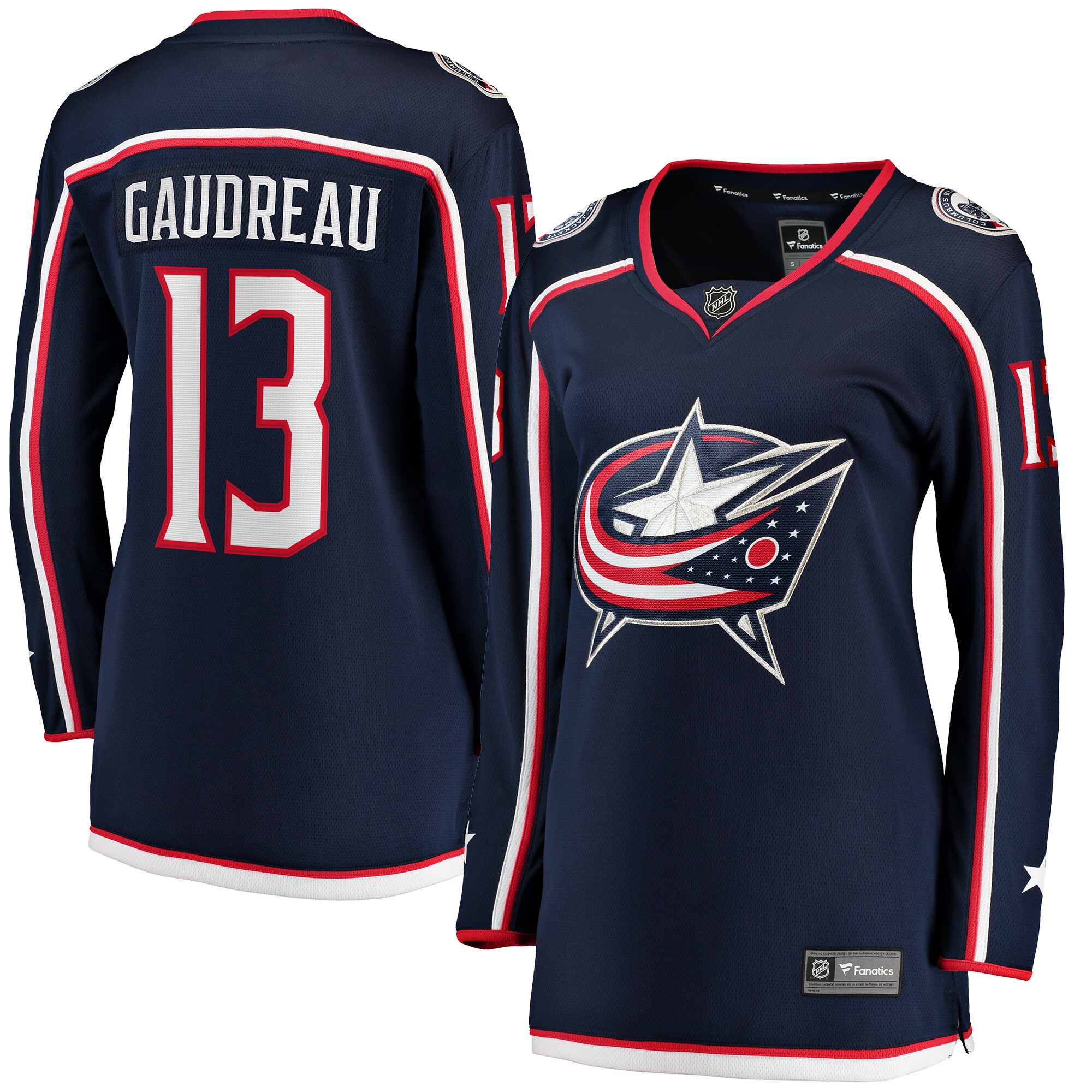 Johnny Gaudreau Columbus Blue Jackets Branded Women's Breakaway Player Jersey – Navy