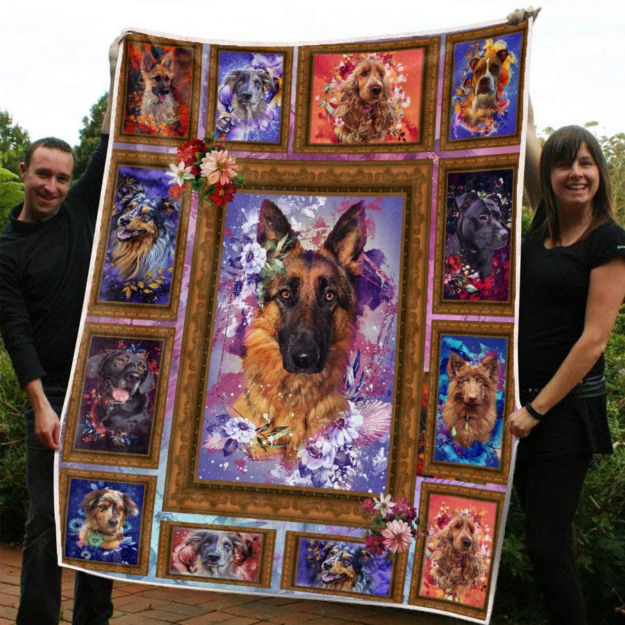 German Shepherd Dog Blanket Dogs Design Custom Blanket