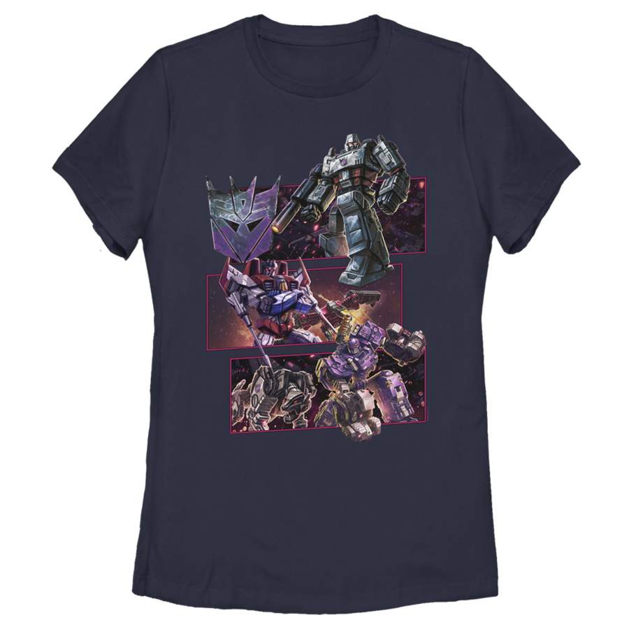 Transformers Women’s Decepticons Character Panels  T-Shirt