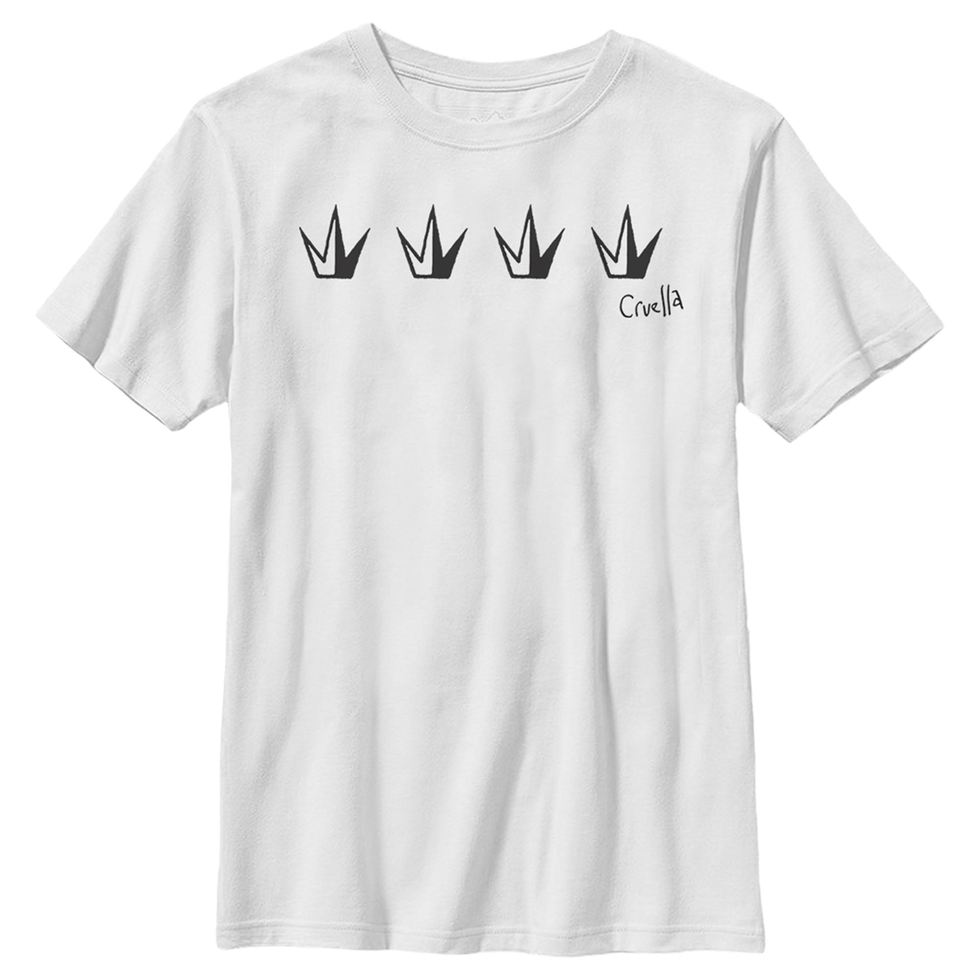 Cruella Boy’S Crowns Logo  T-Shirt