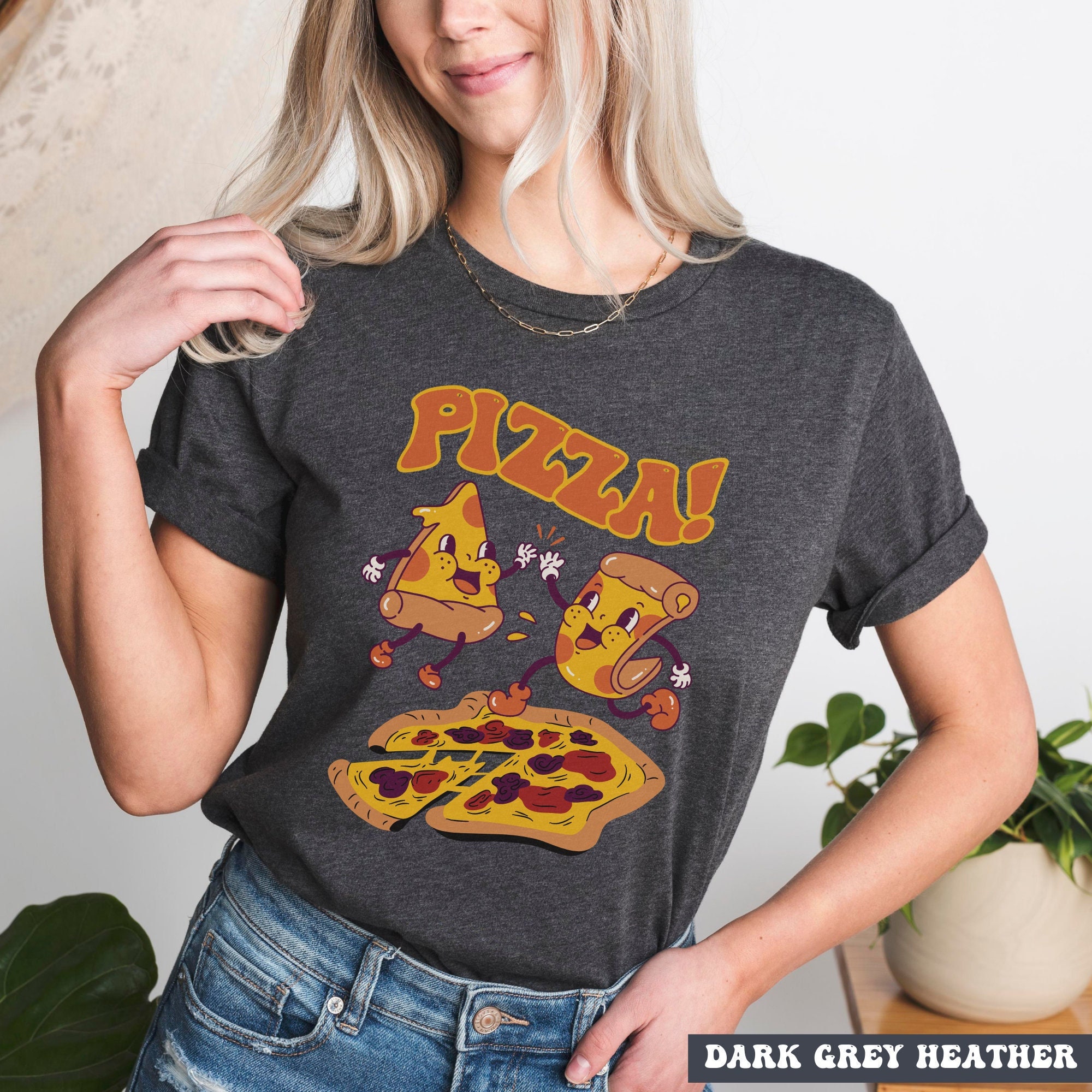 Retro Pizza Shirt | Fast Food TShirt | Gift For Pizza Lover | Vintage Food Tee | Funny TShirts For Men, Women | Mens Pizza Shirt | PNW