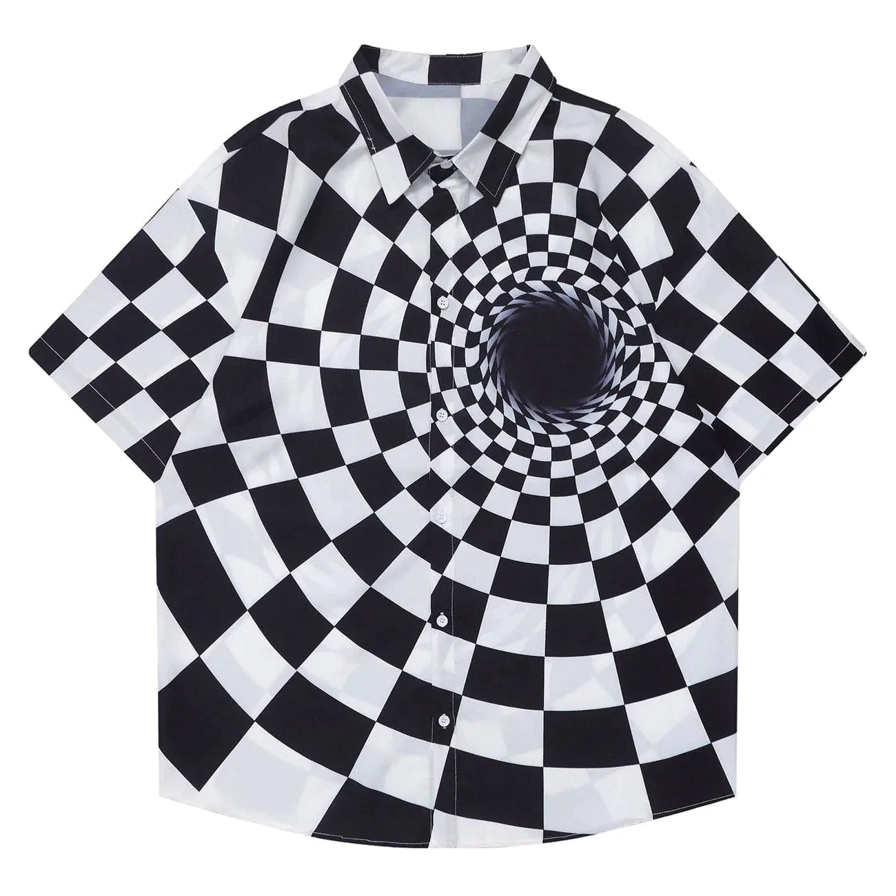 Talishko™ – Checkerboard Black Hole Short Sleeve Shirt