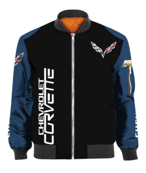 Bomber Jacket Chevrolet Corvette, Chevrolet 3D Spring Autumn, Mens Casual Jacket Lc39