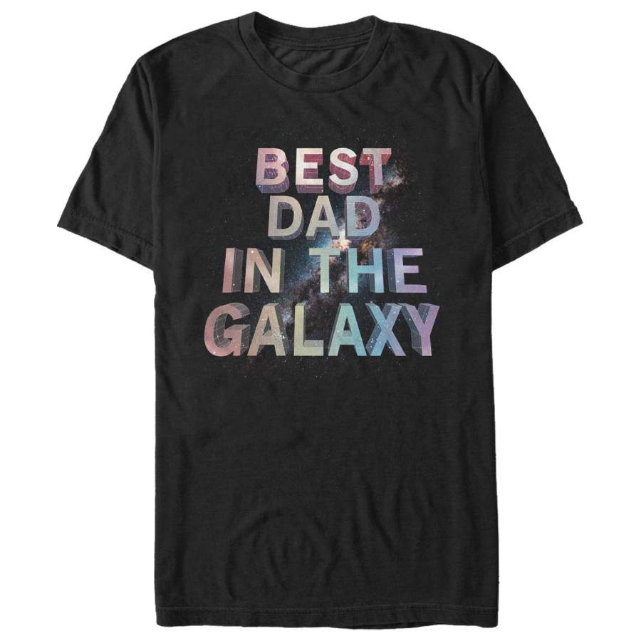 LOST GODS Men’s Father’s Day Best Dad in Galaxy T-Shirt