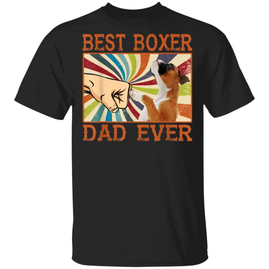 Best Boxer Dad Ever Retro Vintage Gift Tshirt