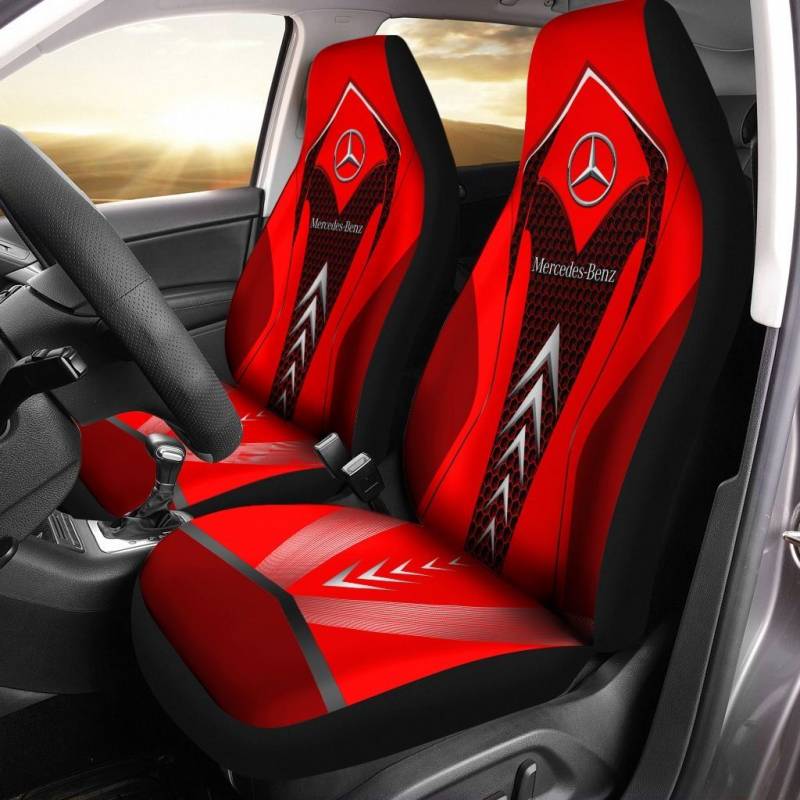 Mercedes Benz- BDA Car Seat Cover (Set of 2) Ver1 (Red)