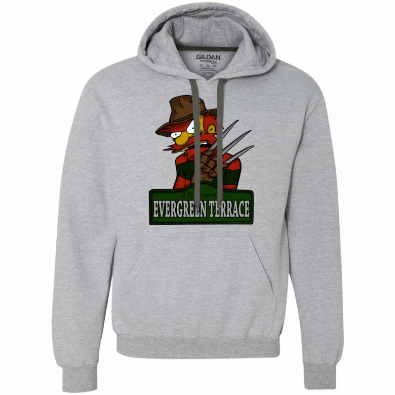 A Nightmare on Springfield Sin Tramas Premium Fleece Hoodie