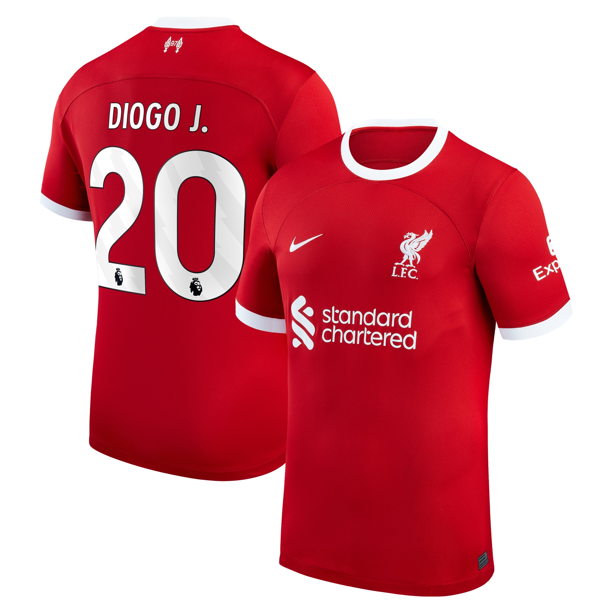 Diogo Jota Liverpool 2023/24 Home Replica Player Jersey – Red