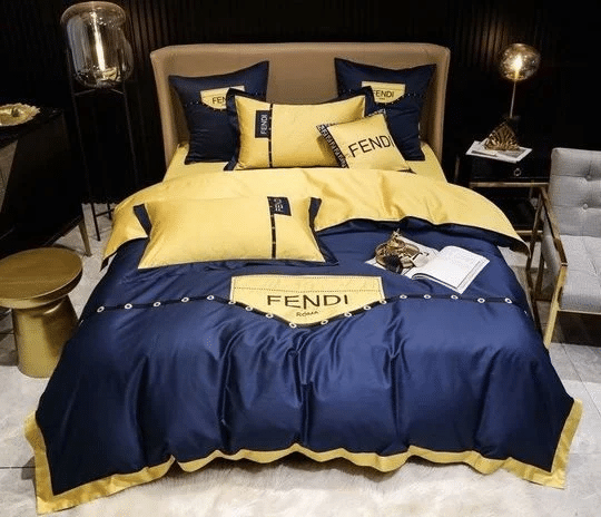 Fendi 24 Duvet Cover Bedroom Luxury Brand Quilt Bedding Set – Podoshirt