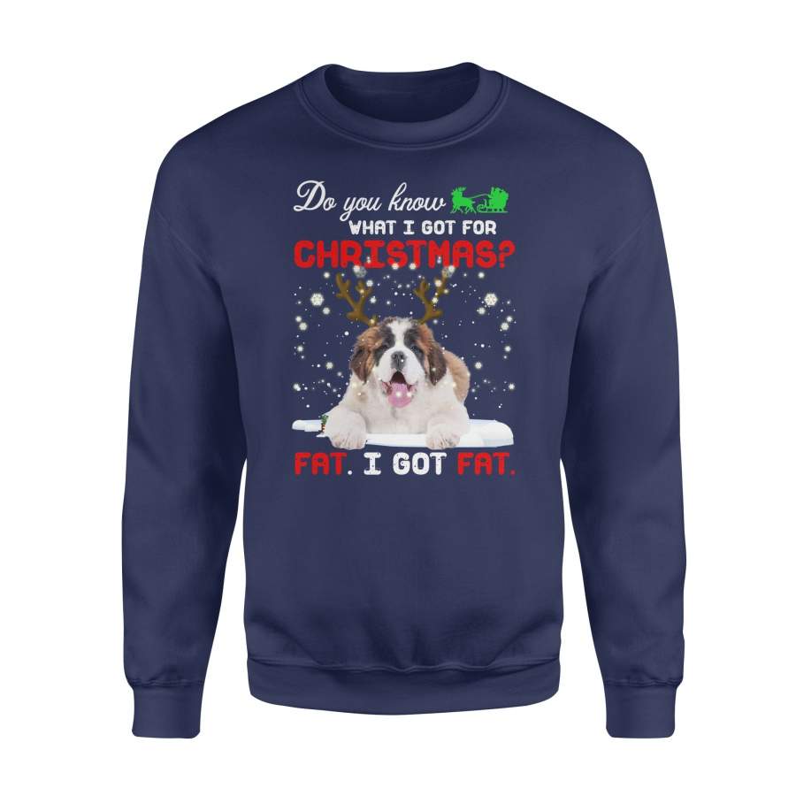 St Bernard Fat Deer Christmas Happiness Christmas Holiday Snowflakes Merry Christmas X-Mas Sweatshirt T shirt Christmas Gift Ideas