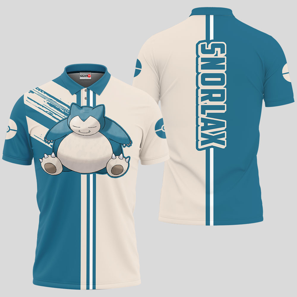 Snorlax Polo Shirts Custom Pokemon Anime Merch Clothes
