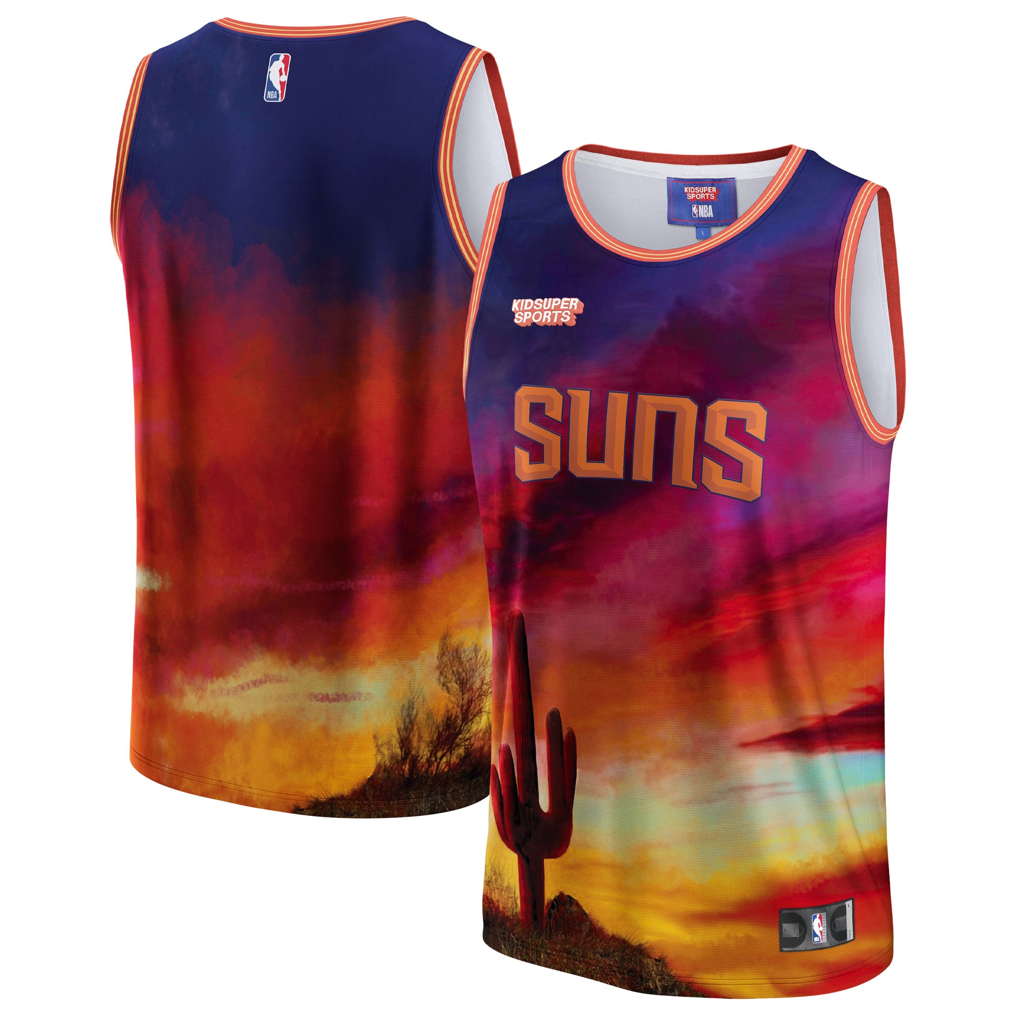 Phoenix Suns NBA & KidSuper Studios by Unisex Hometown Jersey – Red