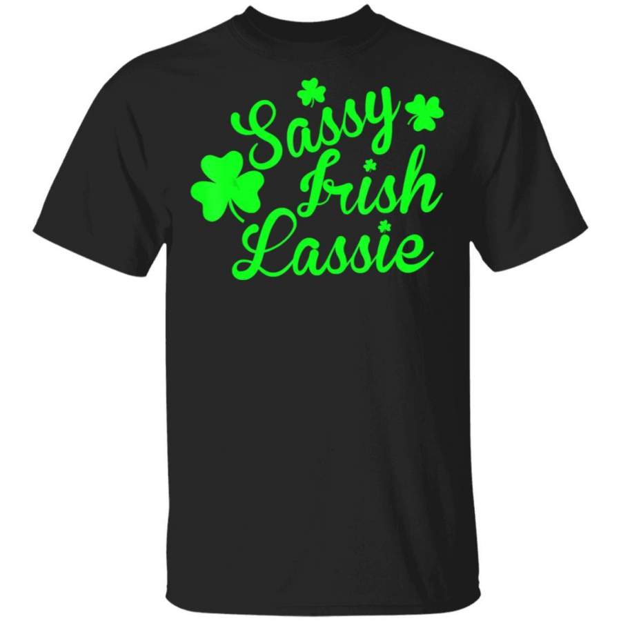 Vintage Sassy Irish Lassie shamrock St Patrick Day T Shirt Saint Paddys Patricks Tshirt Lucky Shirts Drink Green Beer Irish Gifts Funny Tee