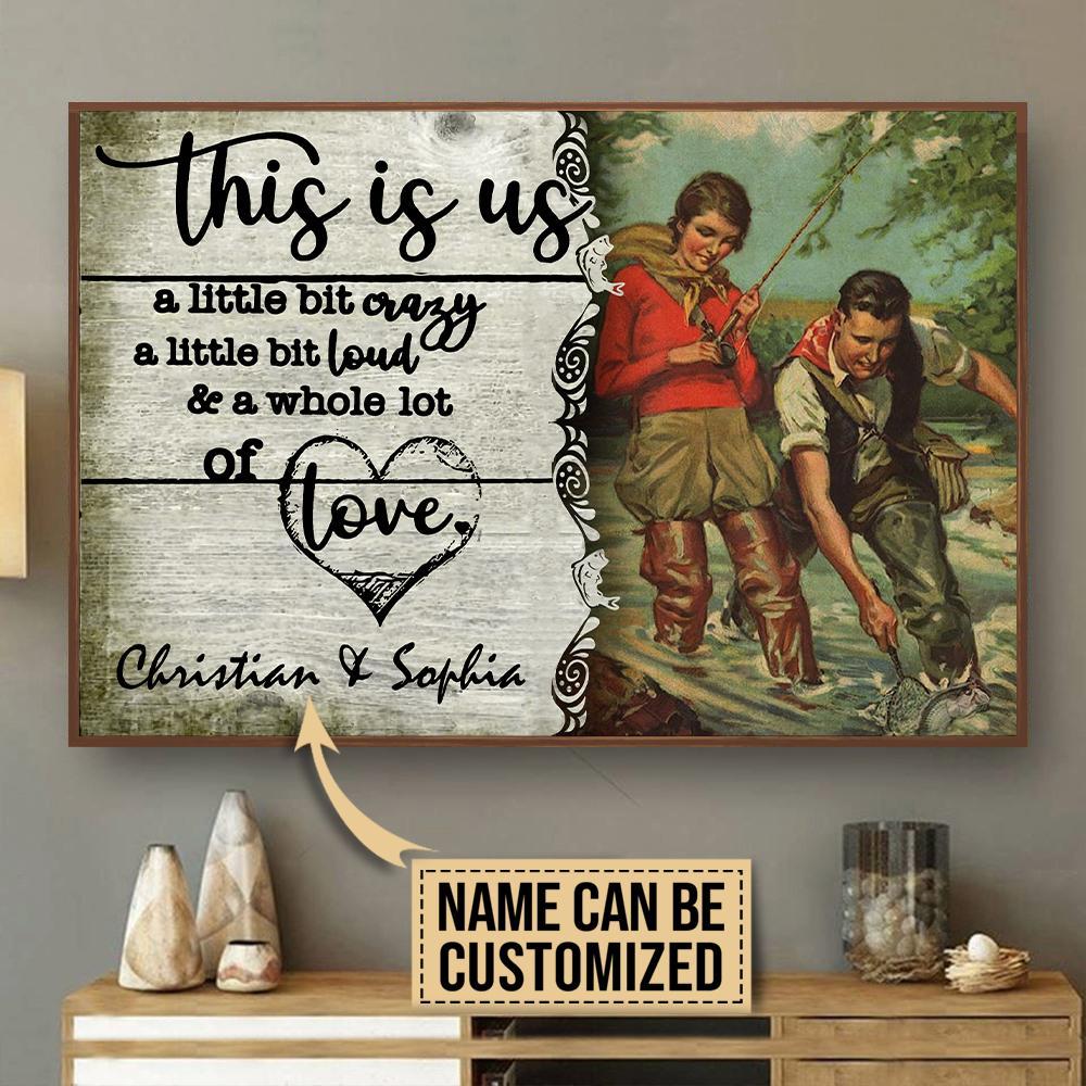 Aeticon Gifts Personalized Fishing This Is Us Canvas Mom Dad Gift Home Decor