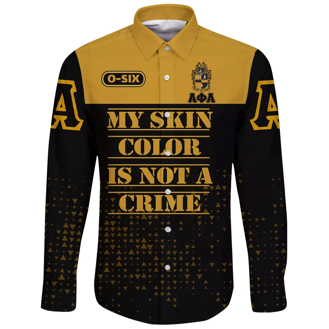 Africa Zone Shirt – Alpha Phi Alpha Long Sleeve Button Shirt A7