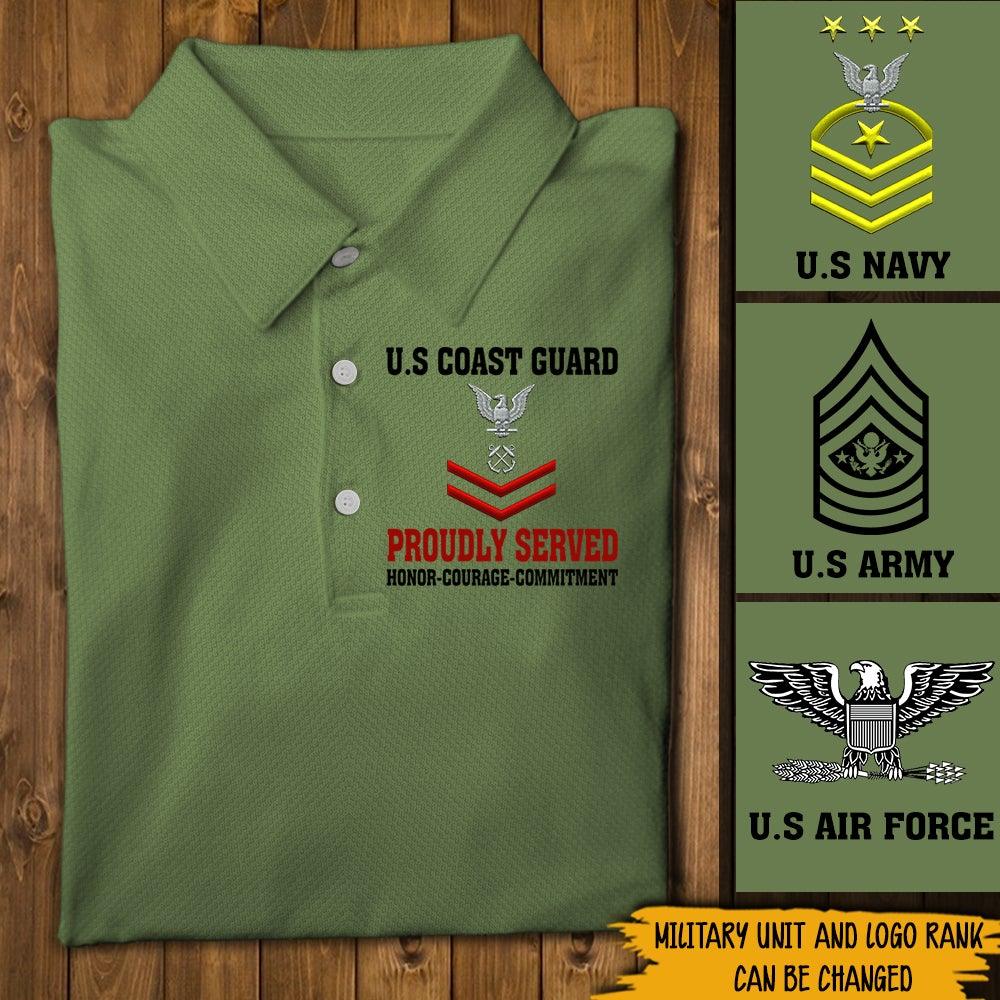 Veteran’S Day Custom Polo Shirt Proudly Served Personalized Gift