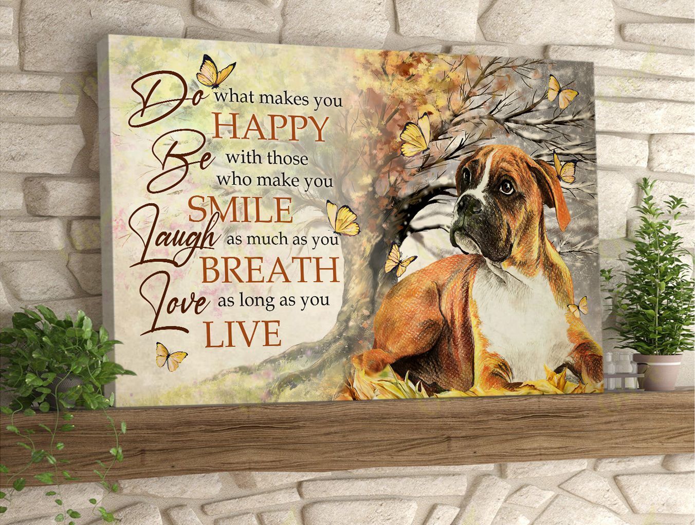 Boxer – Do What Makes You Happy Canvas Wall Art Home Decor