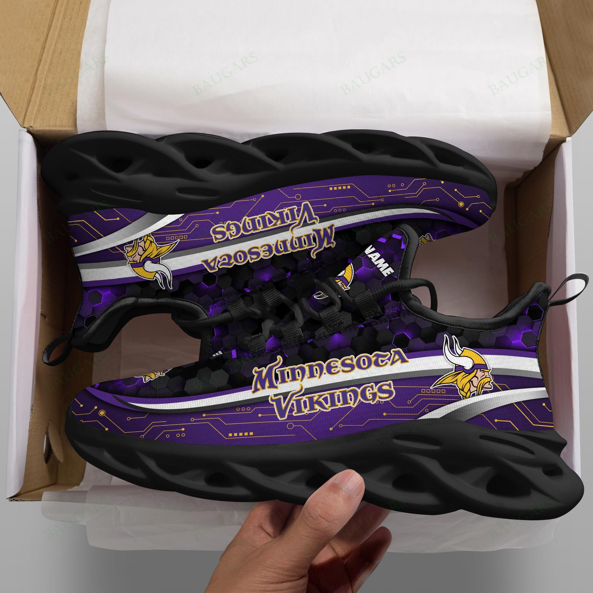 Minnesota Vikings Personalized Yezy Running Sneakers Art 158