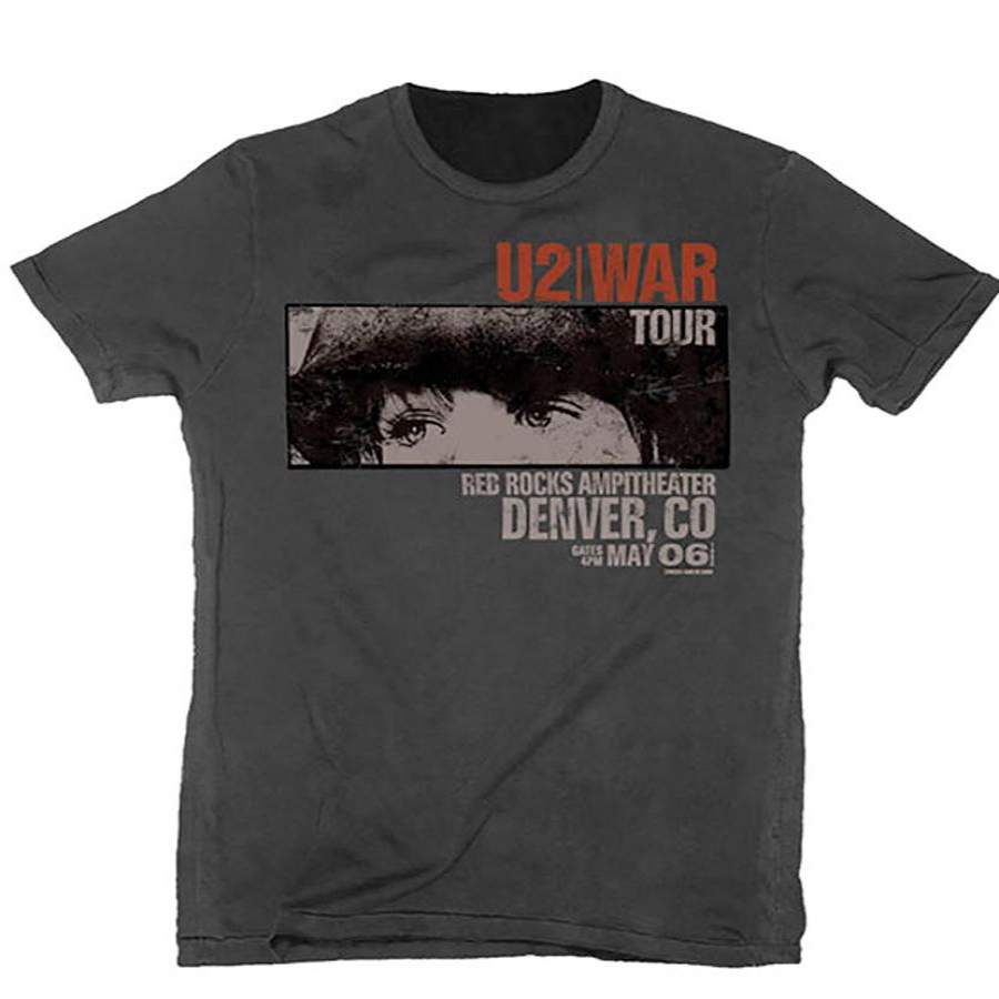 U2 – Red Rocks-War Tour – Vintage  Black T-shirt