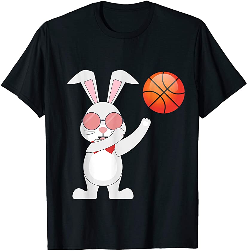 Basketball Easter Bunny Rabbit 2020 Kids Youth Boys Girls T-Shirt