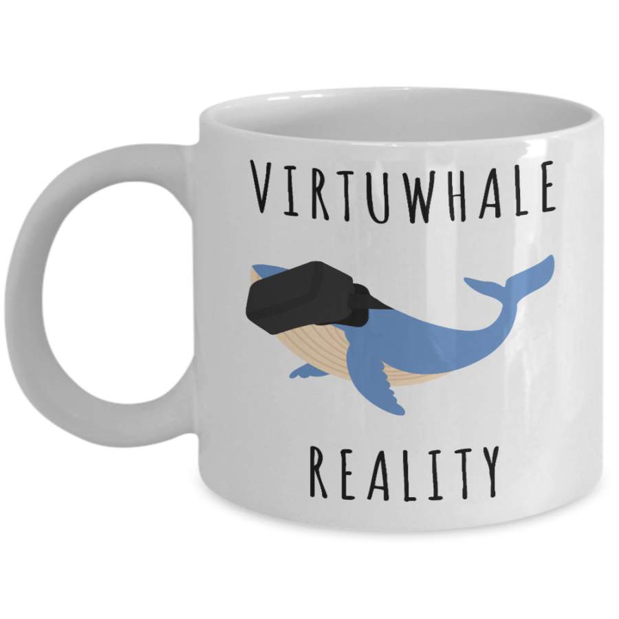 VR Mug VR Gifts Virtuwhale Virtual Reality Funny Whale Coffee Cup