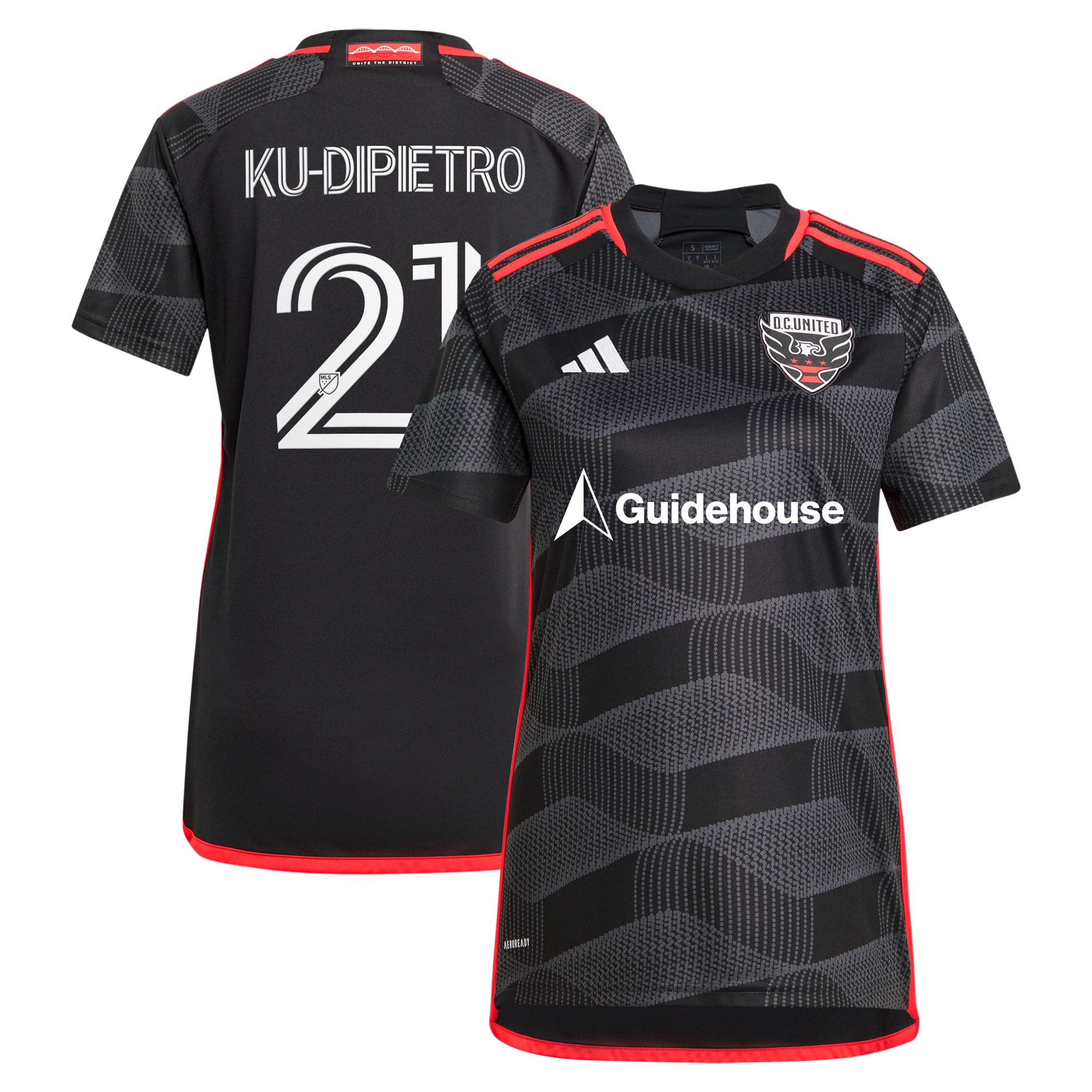 Theodore Ku-Dipietro D.C. United Women's 2024 The Icon Kit Replica Player Jersey  Black