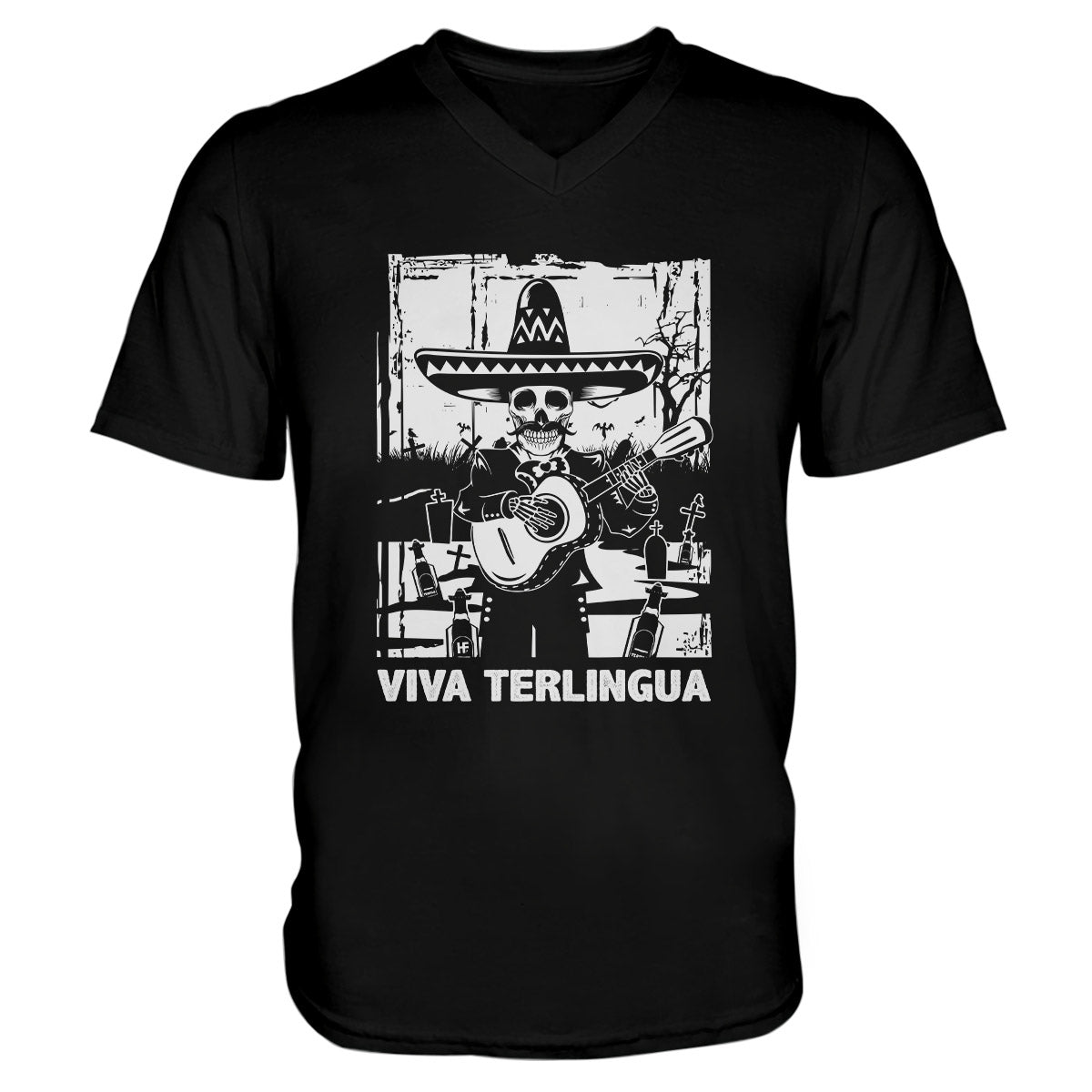 Viva Terlingua Skull Tequila Skull Shirt, Skull Lover Unisex V-Neck T-Shirt