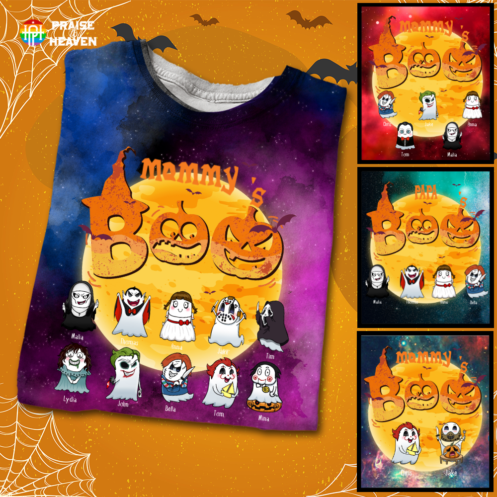 Personalized Mommy Grandma Boos 3D Galaxy Shirt Sweatshirt Hoodie Ap317