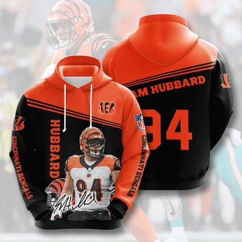 Amazon Sports Team Sam Hubbard Cincinnati Bengals No35 Hoodie 3D Size S To 5Xl