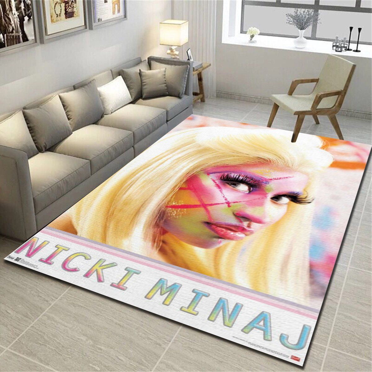 Nicki Minaj Face Paint Rugs, Living Room Carpet