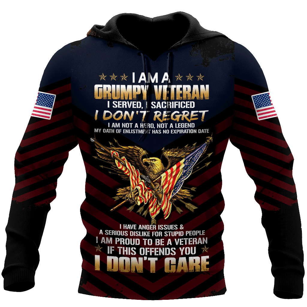 I Am A Grumpy Veteran Us 3D All Over Printed Hoodie For Men Women For Men And Women