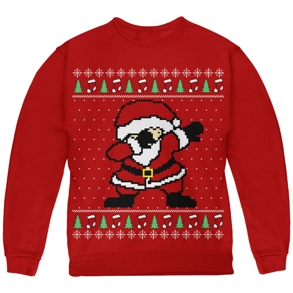 Ugly Christmas Sweater Dabbing Santa Claus Youth Sweatshirt