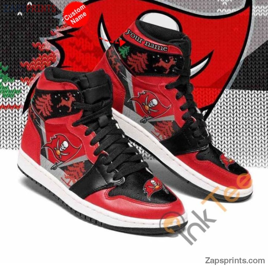 Christmas Tampa Bay Buccaneers Personalized Name Air Jd1 Sneakers Custom Shoes