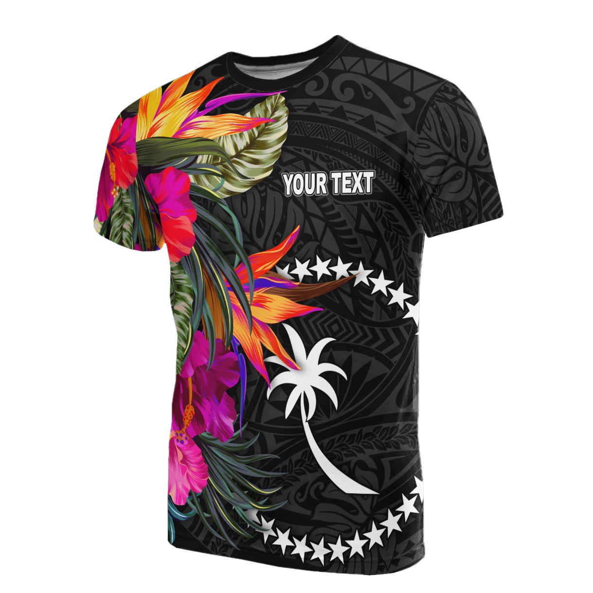 Chuuk Custom Personalised T-Shirt – Hibiscus Pattern – BN39