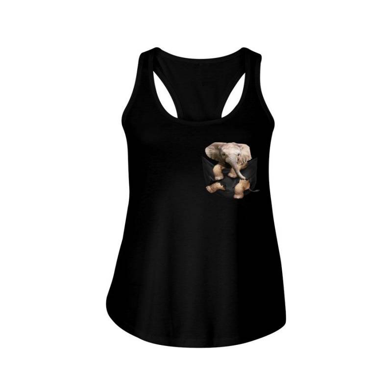 Lovely Phone Case With Elephant In Pocket Gift For Elephant Lovers Ladies Flowy Tank