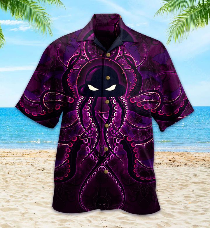 Octopus Violet Hawaii Shirt Ha14154