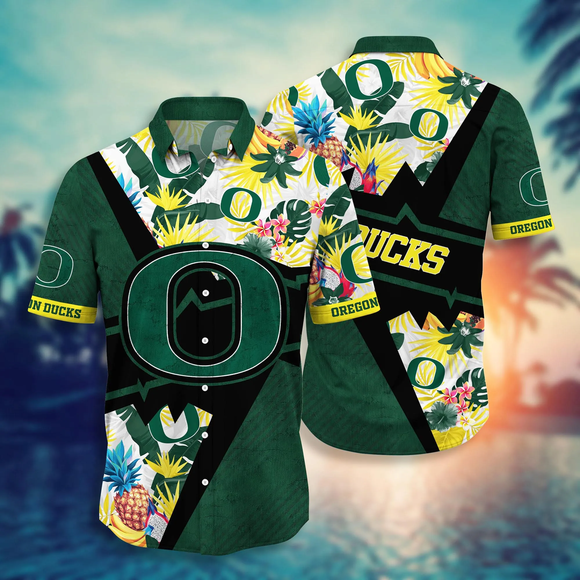 Oregon Ducks NCAA Hawaiian Shirt Vacation Spots Aloha Shirt