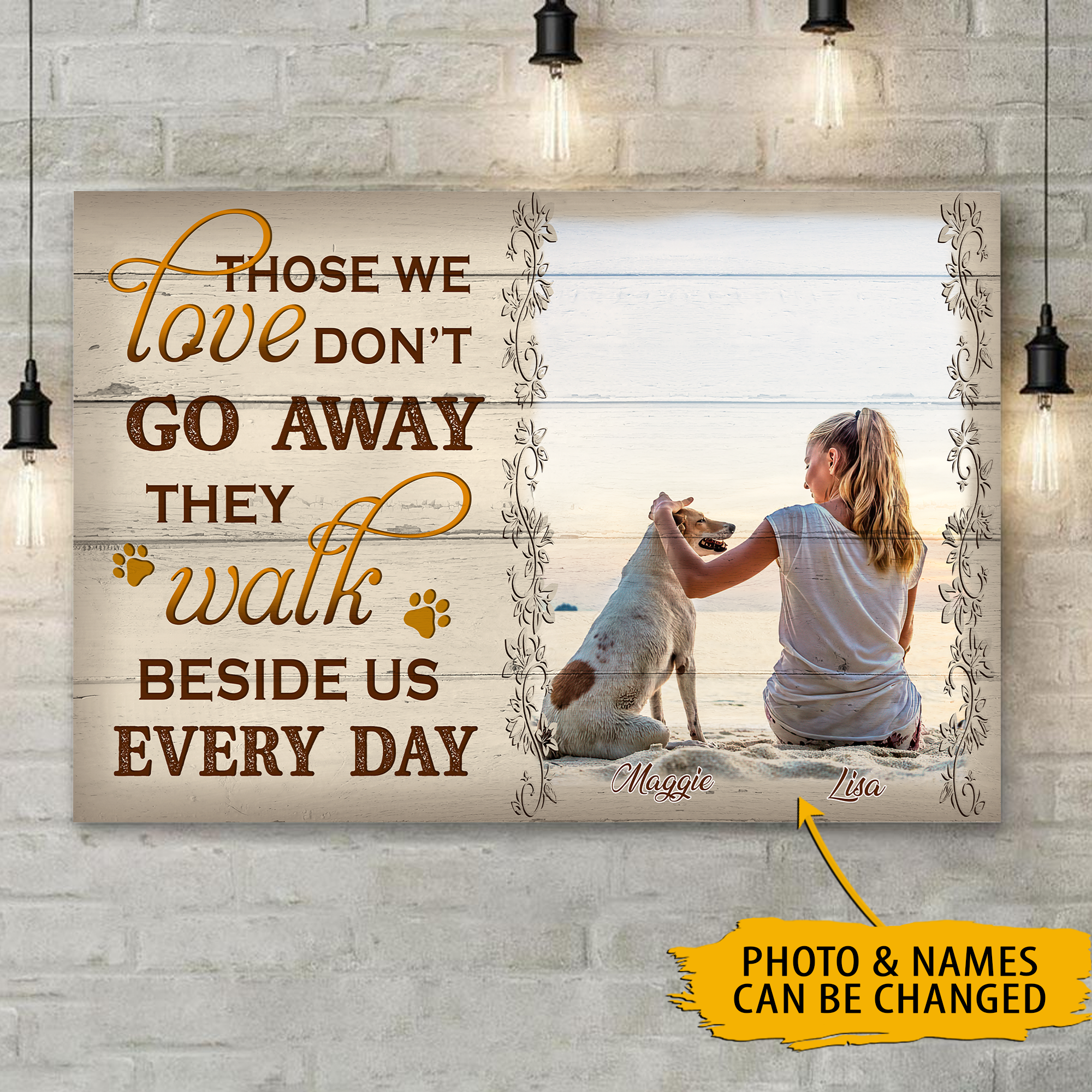 Those We Love Don’T Go Away Canvas Poster Home Decor Best Gift For Dog Lovers