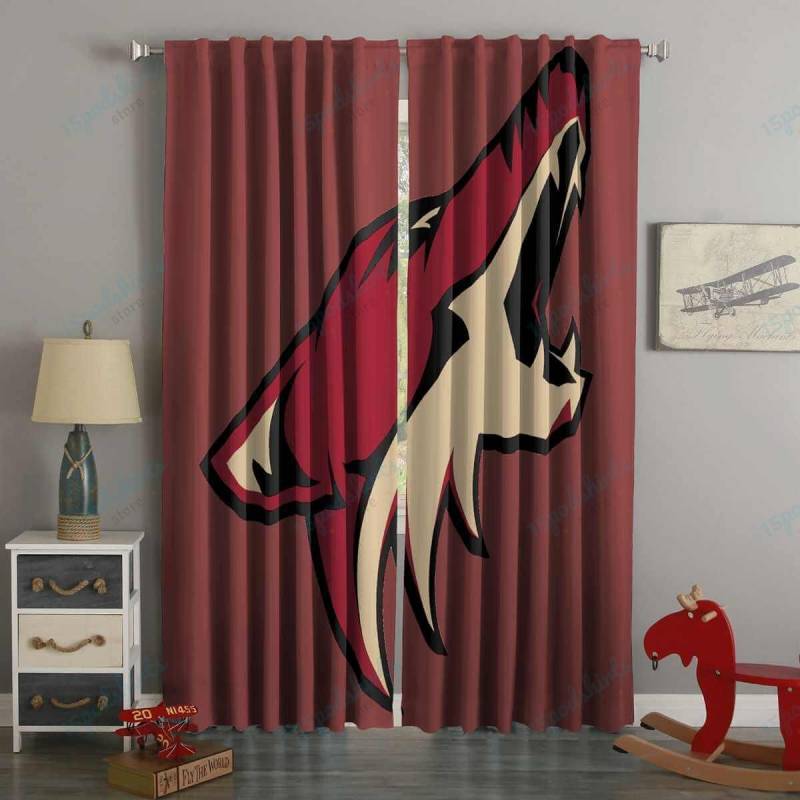 3D Printed Arizona Coyotes Style Custom Living Room Curtains