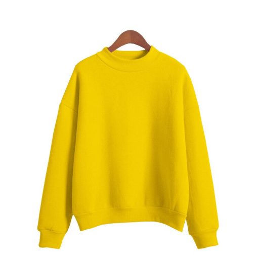 Women’S Sweet O Neck Pullover Candy Color Sweatshirts