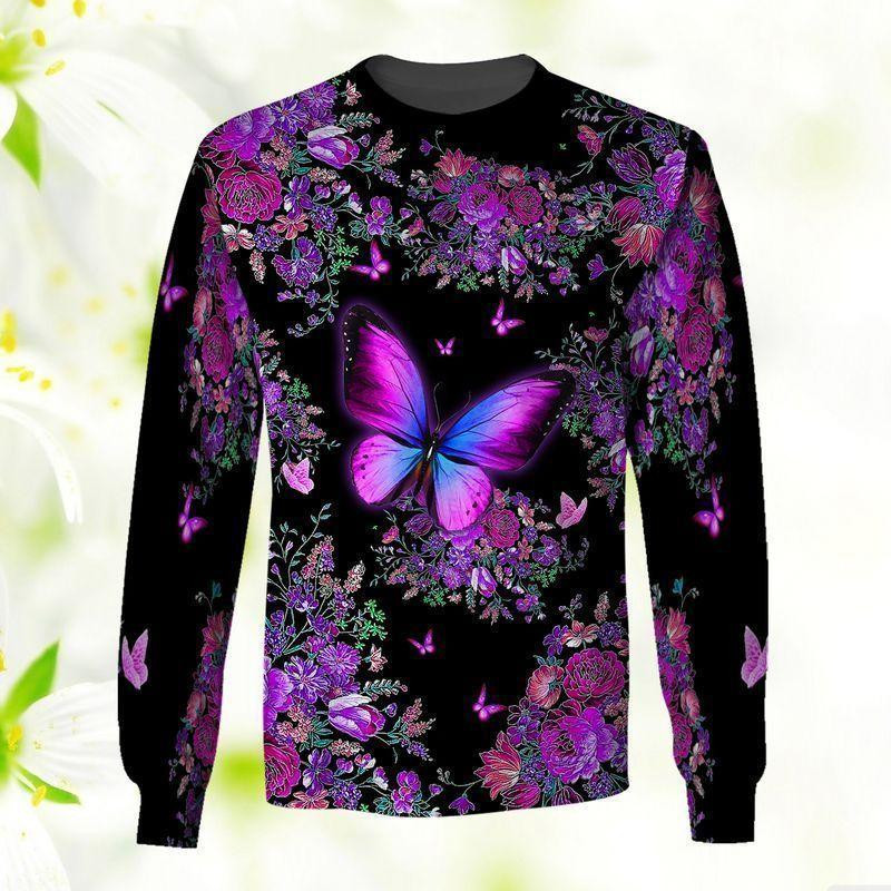 Beautiful Butterfly Ugly Christmas Sweater, All Over Print Sweatshirt