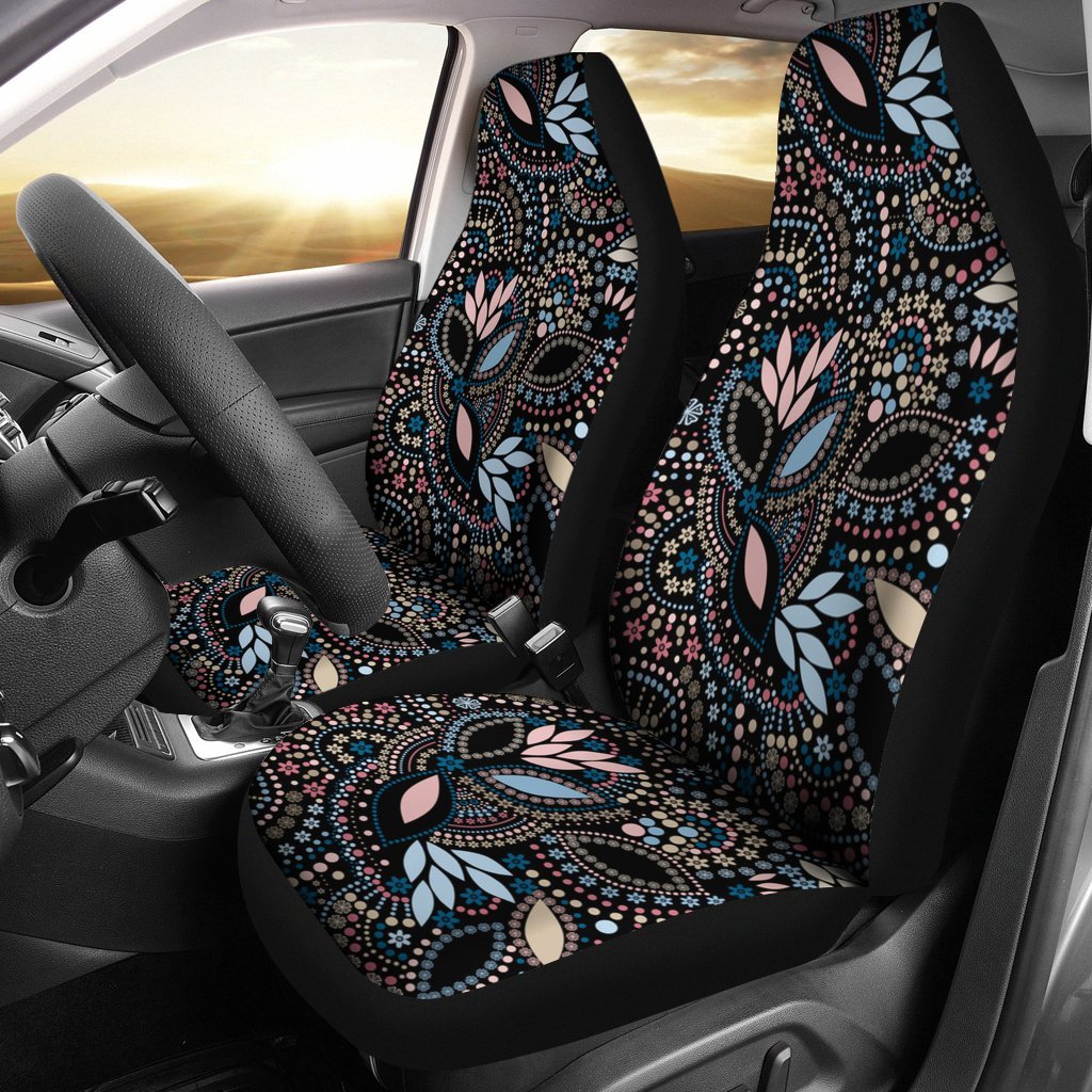 Flower Beads Design Print Universal Fit Car Seat Covers