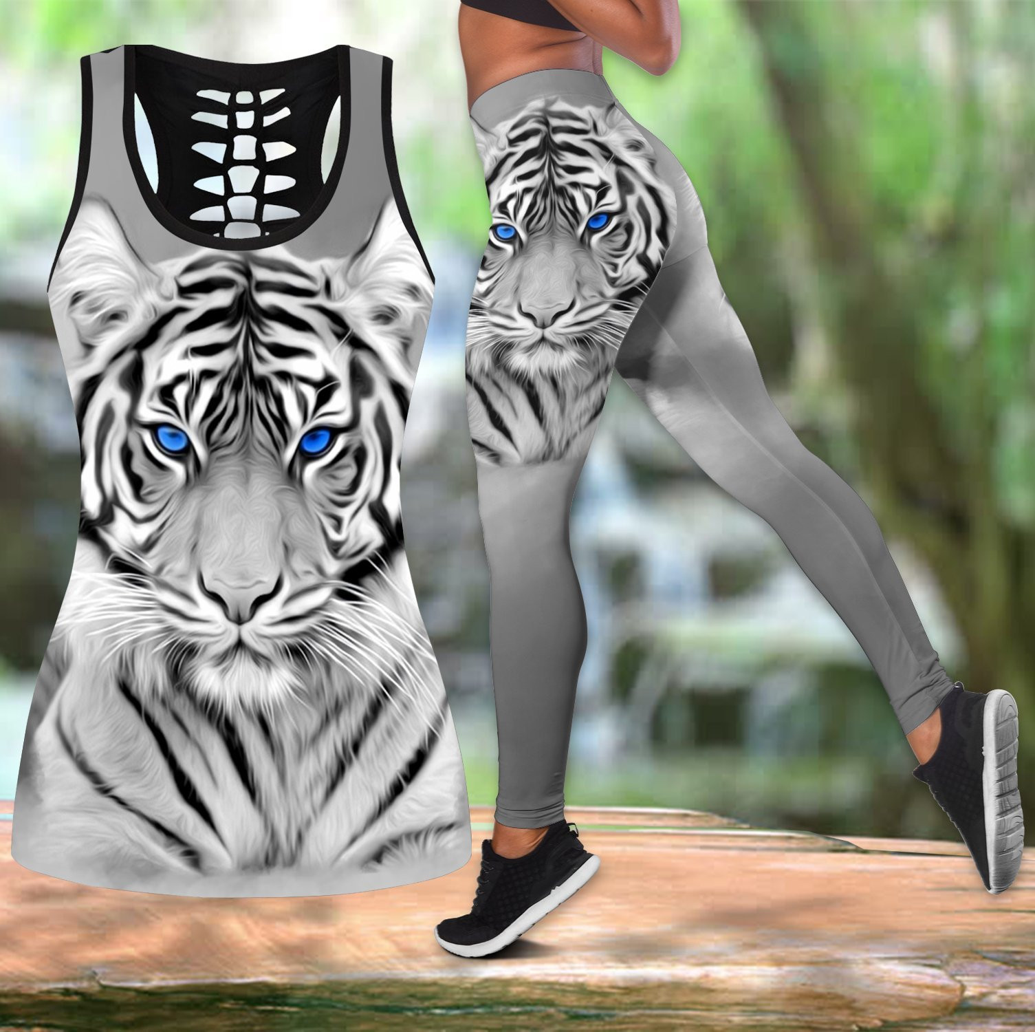 White Tiger Combo Legging + Tank Top Dqb08172003