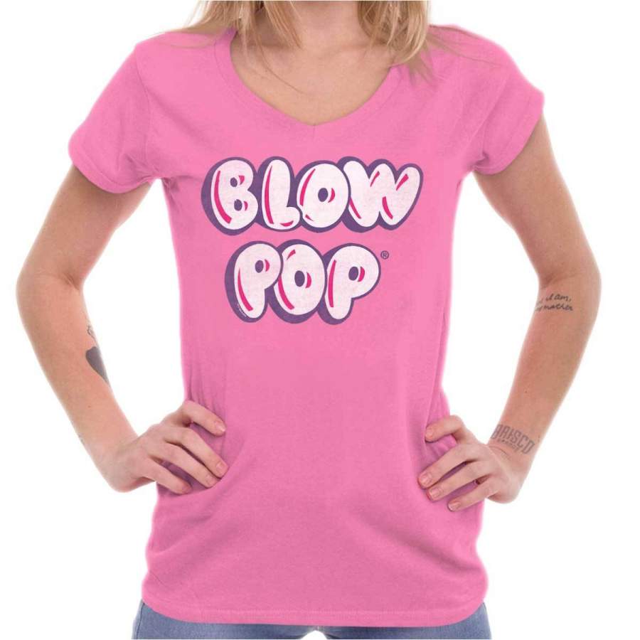 Vintage Blow Pop Junior Fit V-Neck T Shirt