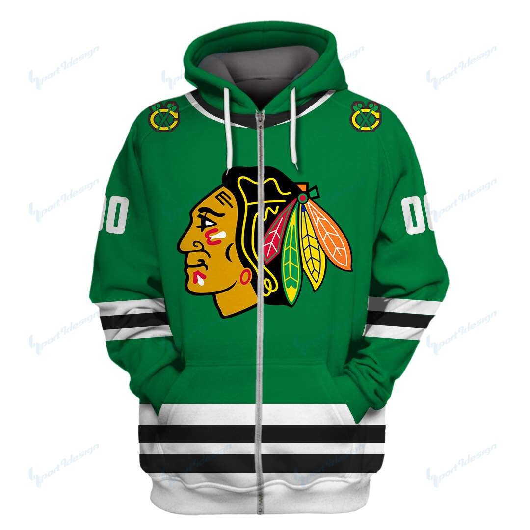 Chicago Blackhawks Limited Edition All Over Print Hoodie Sweatshirt Zip Hoodie T Shirt Unisex 842