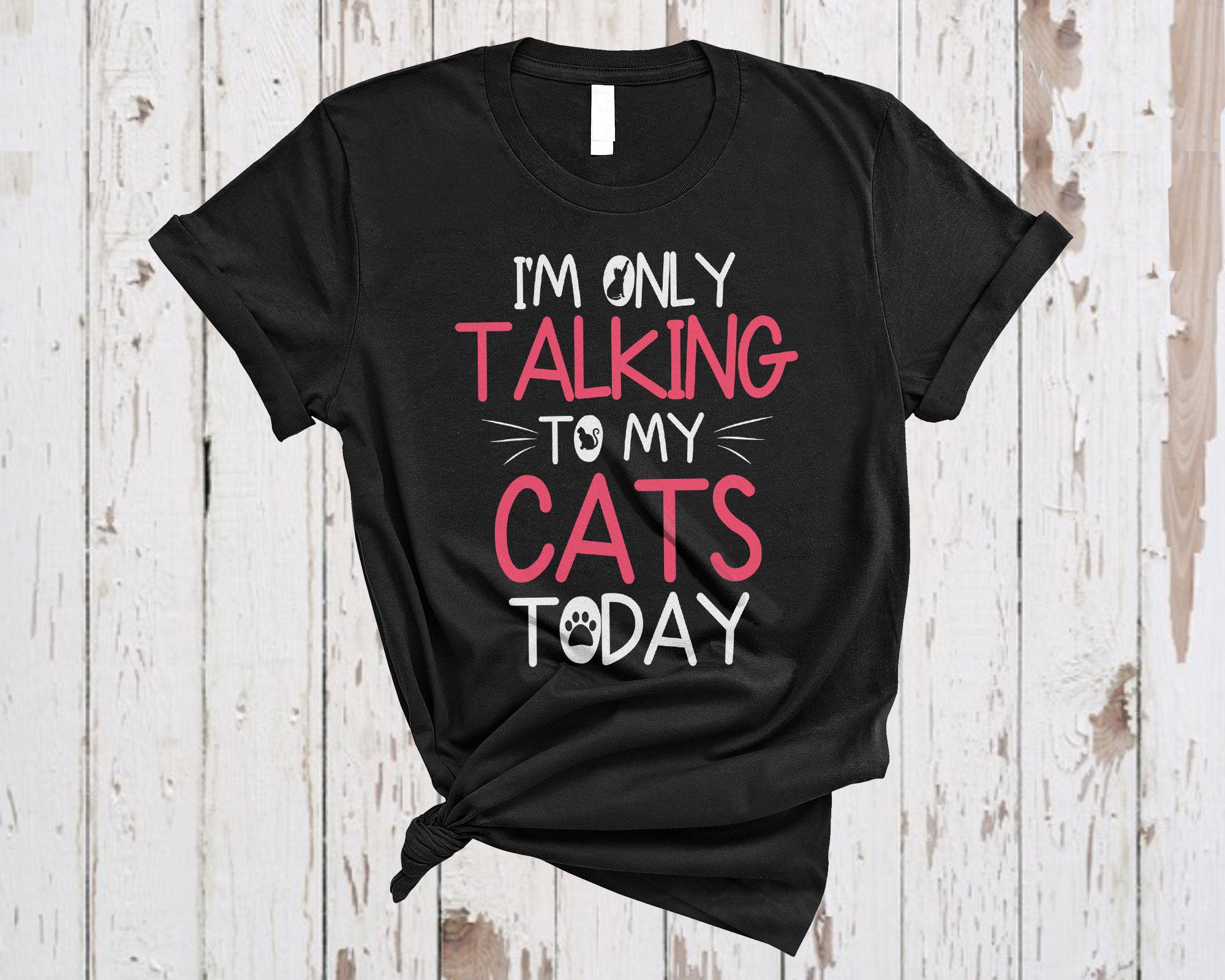 Cat Lover Shirt I’M Only Talking To My Cat Today Funny Cat Kitten Pet Owner Lover Gifts T-Shirt