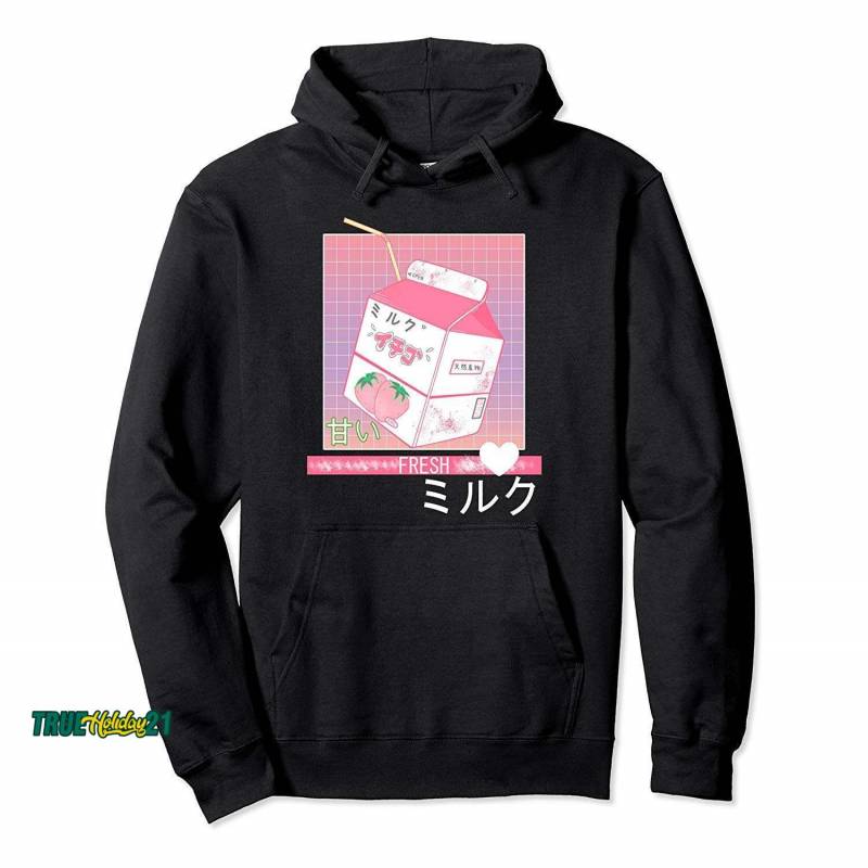 90s Japanese Otaku Stylish Aesthetic Milk Hoodie