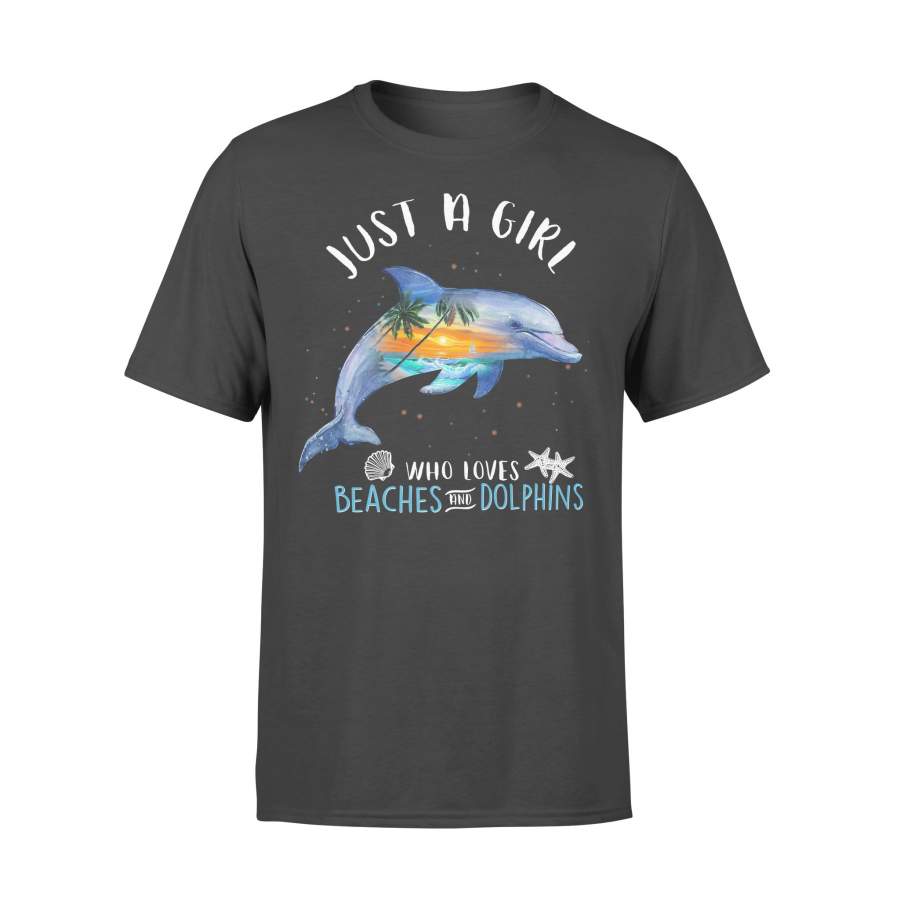 Just A Girl Who Loves Beaches And Dolphins,,, Long Sleeve T-shirt